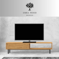 Szafka RTV-82 Drewno Lite Dąb Loft Lakier Rozmiary od 100 cm do 200 cm PREMIUM